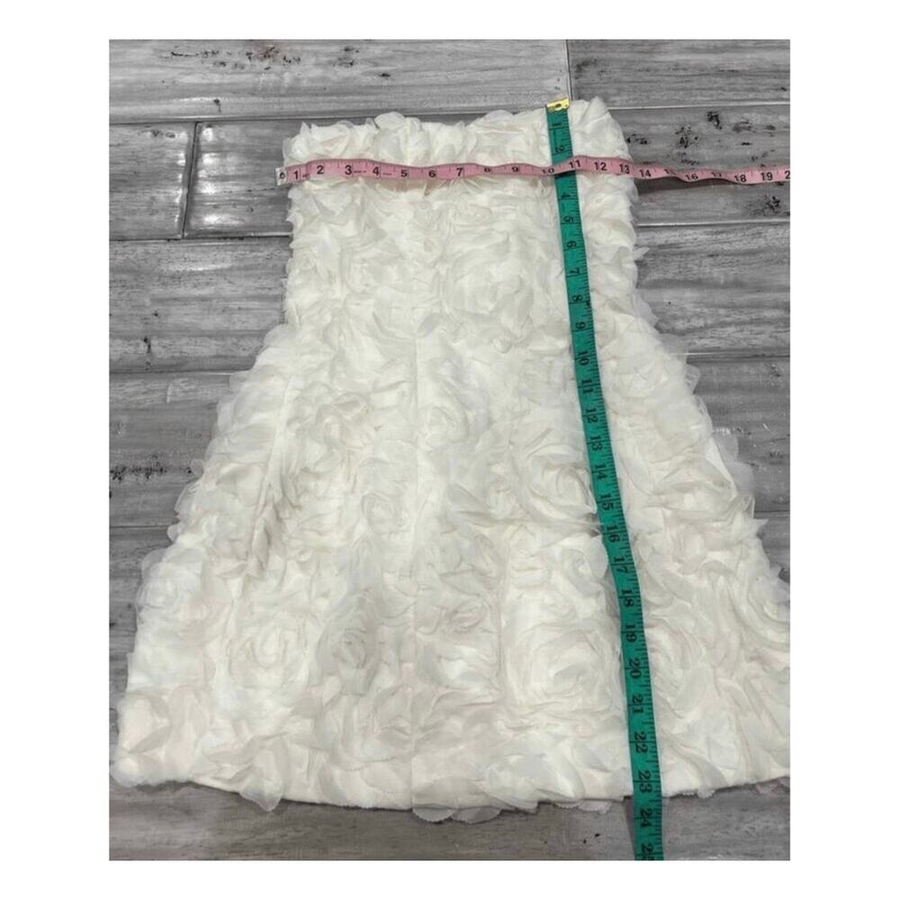 Oh Polly White Rosette Strapless Mini Dress Bridal Coquette NWT US 4 - Picture 14 of 16